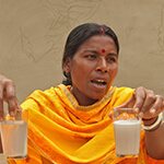 people accessing safe water